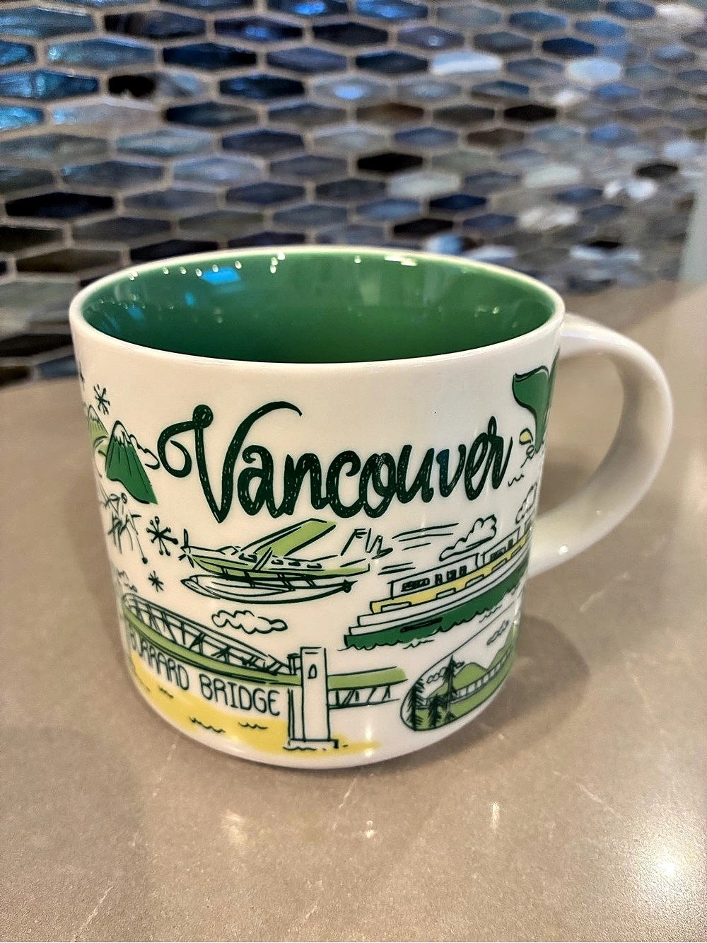 Starbucks Been There Series Vancouver Mug White & Green